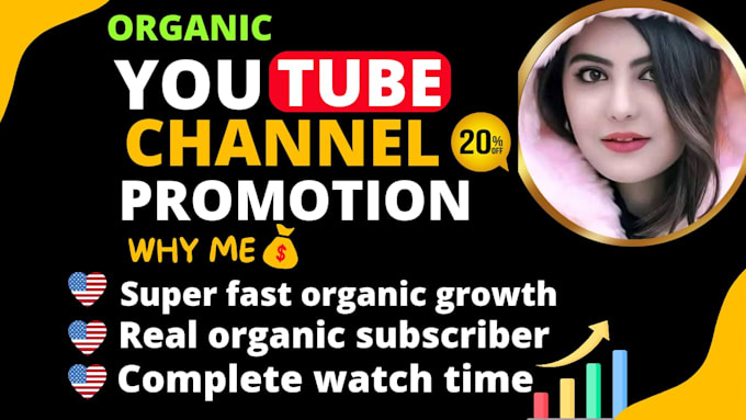 Gig Preview - Do organic youtube channel video promotion and complete monetization