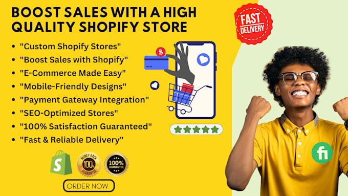 Gig Preview - Create a shopify store that drives sales and growth