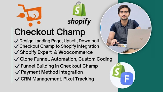 Gig Preview - Expert in checkout champ and shopify integration for seamless checkout