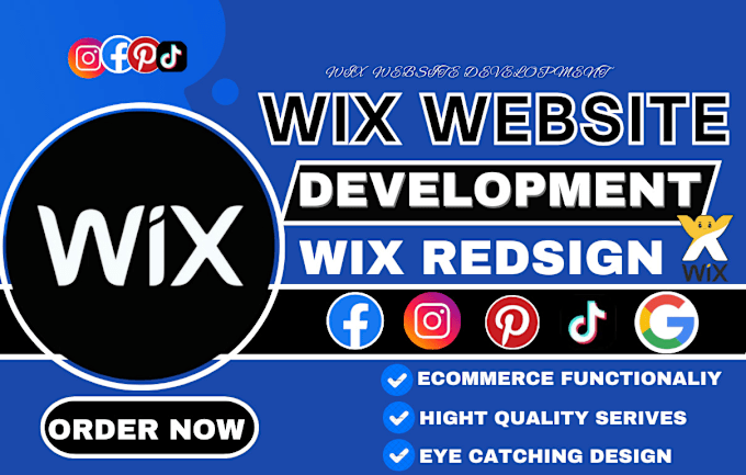 Gig Preview - Build wix website design wix website redesign wix website development wix seo