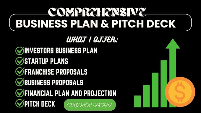 Gig Preview - Write startups company business plan investor business plan franchise proposal