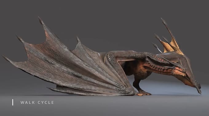 Gig Preview - Do 3d dragon animation, 3d animal design, 3d dragon modeling and design