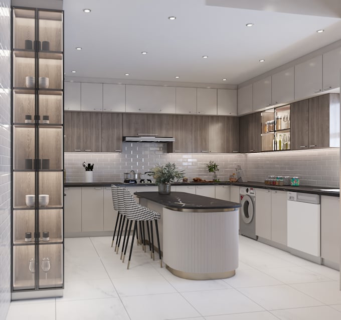 Gig Preview - Design your dream kitchen with realistic renders