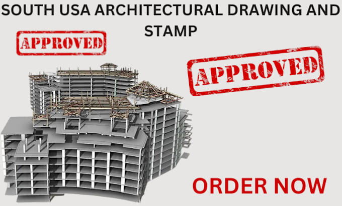 Gig Preview - Draw stamp your south USA city permit architectural drawings