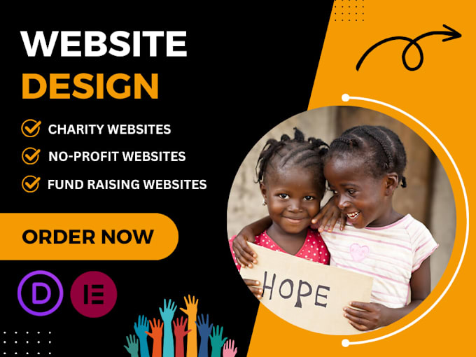 Gig Preview - Design a professional charity, non profit, donation website, charity website