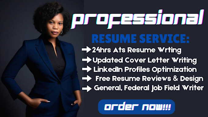 Gig Preview - Write federal jobs resume, cover letter, linkedin optimization cv, scrum masters