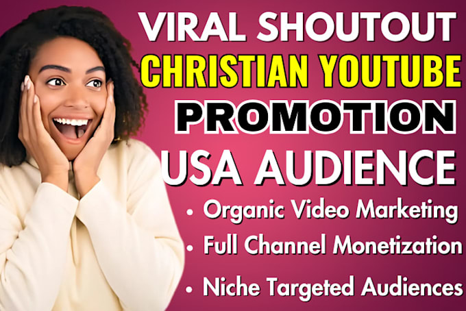 Bestseller - shoutout christian youtube promotion viral organic christian gospel video SEO