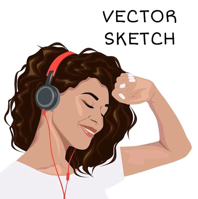 Gig Preview - Convert your sketch, existing image to cartoon or digital vector art logo