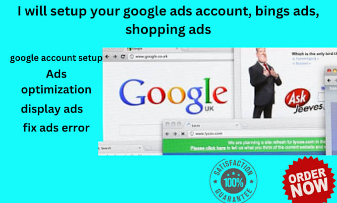 Gig Preview - Setup your google ads account, bings ads, shopping ads