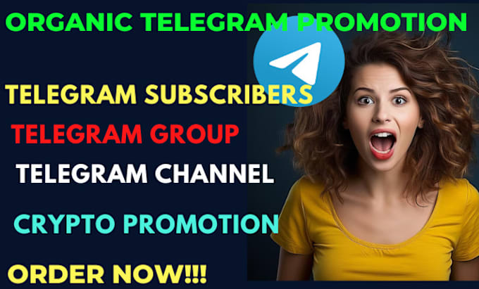 Gig Preview - Crypto telegram promotion, telegram subscribers, crypto promotion, telegram user