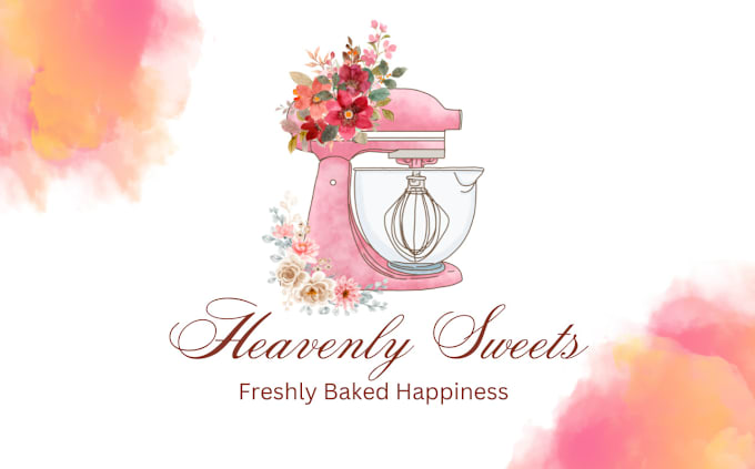 Bestseller - do feminine watercolor bakery, cookie, dessert, cake, candy logo