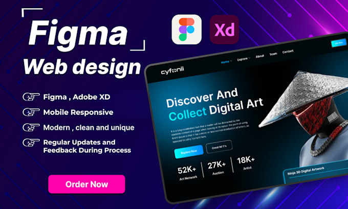 Gig Preview - Do figma landing page, saas landing page creation, and website UI UX in figma