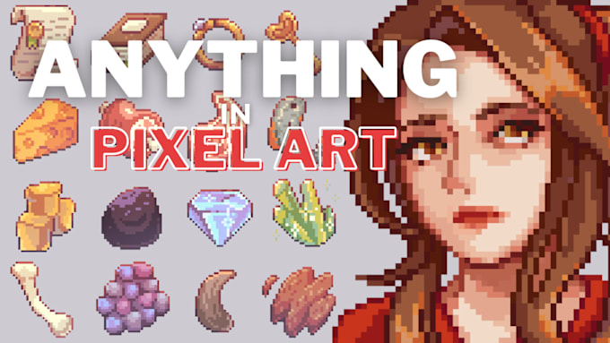 Gig Preview - Create a pixel art of anything for your videogames