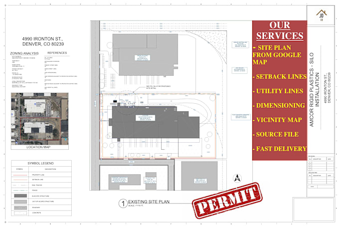 Gig Preview - Do plot plan, site plan drawings for city permit