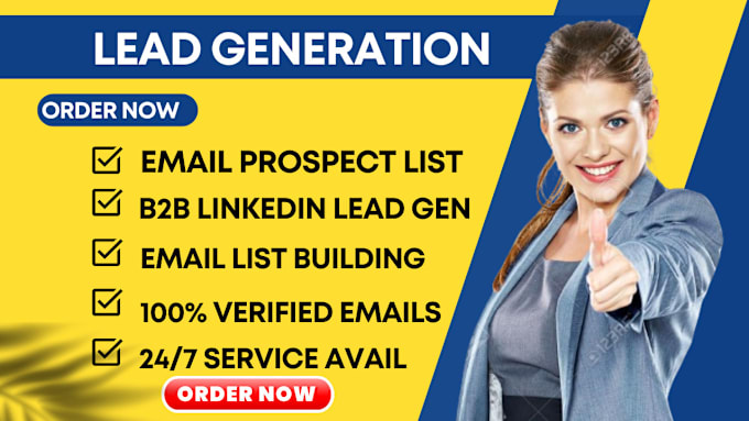 Gig Preview - Do targeted b2b lead generation, linkedin leads and prospect email list building