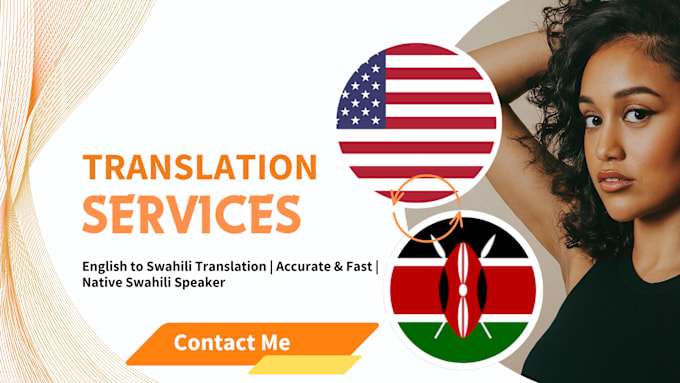 Gig Preview - Translate from english to swahili, accurately and fast , native swahili speaker