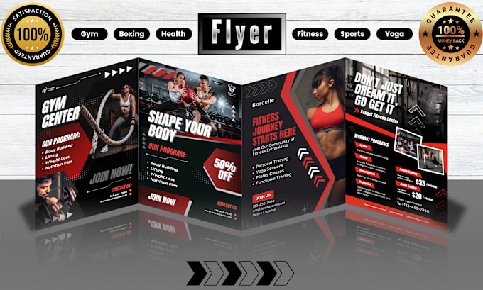 Bestseller - design sport, football, fitness, gym, boxing, yoga flyer or poster in 4 hours