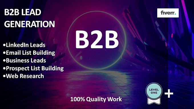 Gig Preview - Do b2b lead generation and provide business data