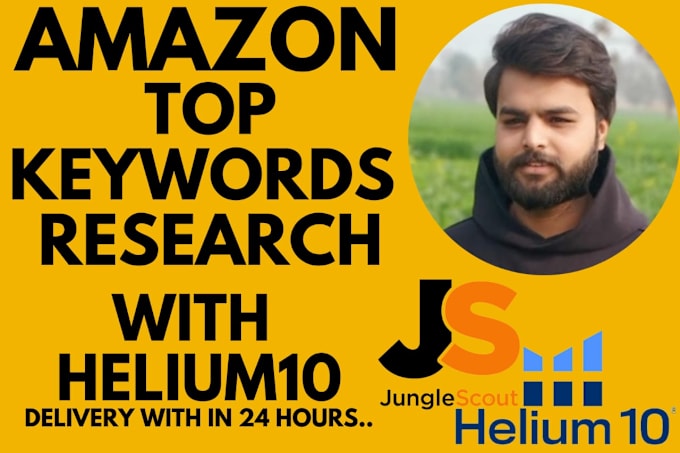 Gig Preview - Do top amazon keywords research with helium10 and jungle scout