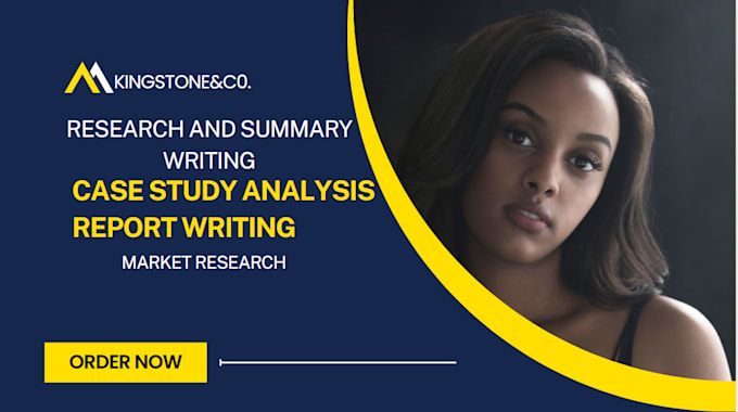 Gig Preview - Do research and summary writing, case study, report writing, market research