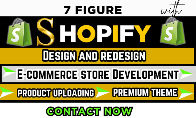 Gig Preview - Shopify website, 7 figure shopify, dropshipping store, shopify dropshipping