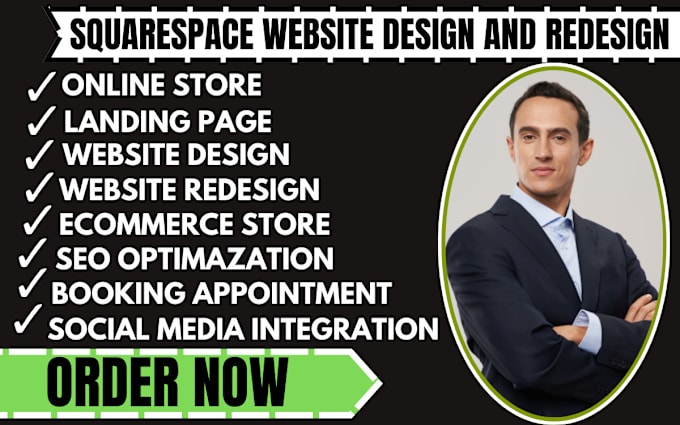 Gig Preview - Build ecommerce store design squarespace website redesign squarespace wix store