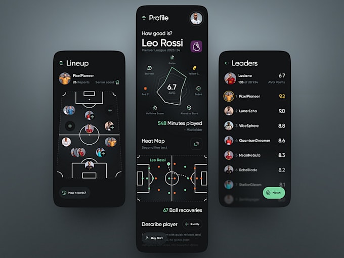 Gig Preview - Build fantasy sport app, fantasy football app, sport bet app