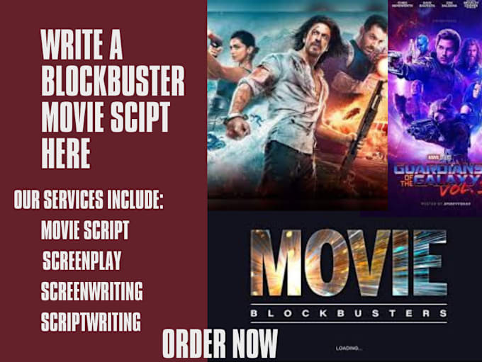 Gig Preview - Write movie script, movie script writing, film script, query letter, tv series