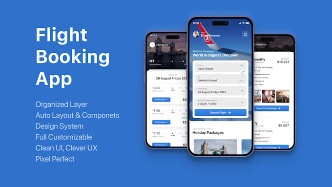 Gig Preview - Develop flight booking app, hotel booking app, ticket, event, travel app