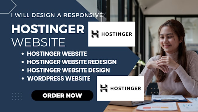 Gig Preview - Hostinger website design hostinger wordpress website redesign hostinger website