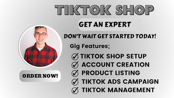 Gig Preview - Setup tiktok shop run tiktok ads and tiktok manager with marketing