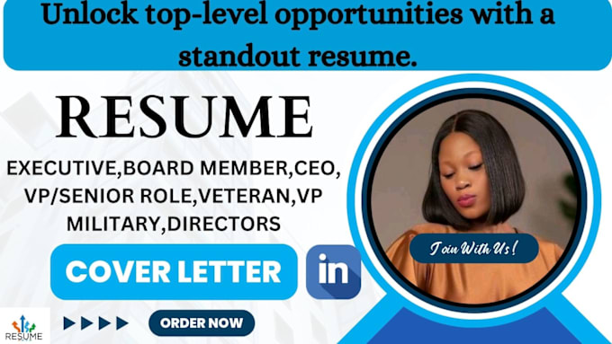 Gig Preview - Write executive, c level, and ceo resumes to help you stand out