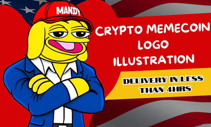 Gig Preview - Draw crypto memecoin logo illustration, meme telegram sticker, gif buybot, pepe