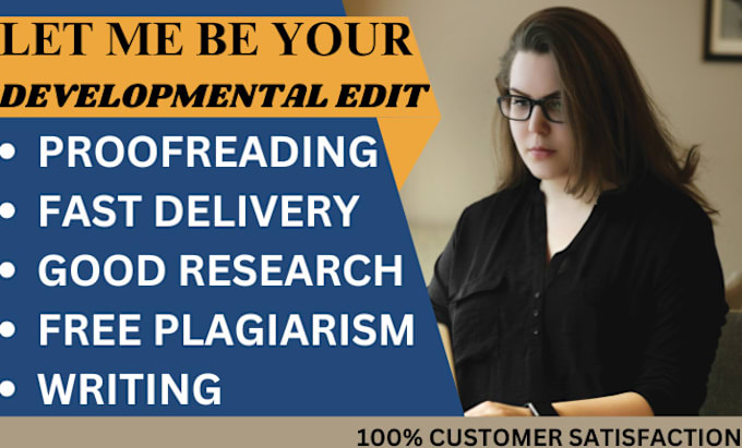 Gig Preview - Professional developmental editing services for your book