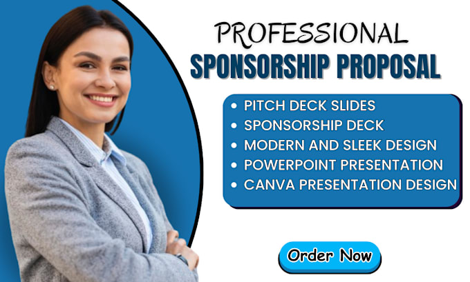 Gig Preview - Design sponsorship powerpoint sponsorship proposal investor pitch deck