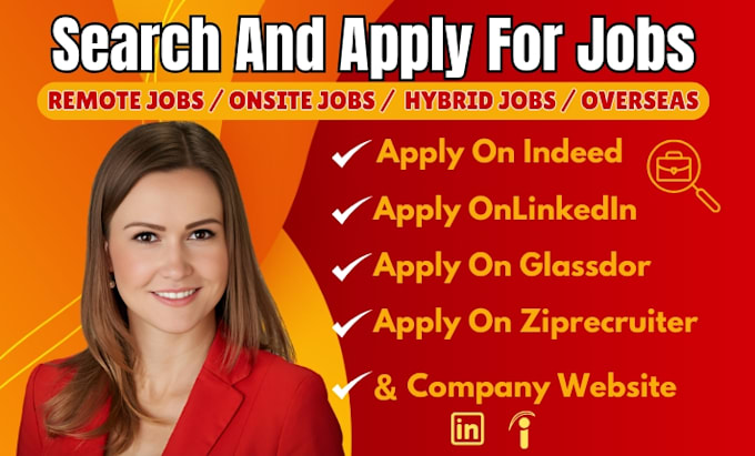 Gig Preview - Job search apply for jobs search application for jobs and job application