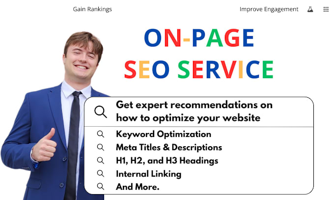 Gig Preview - Make on page SEO recommendations to improve your website content