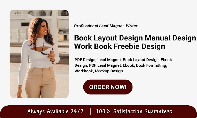 Gig Preview - Write lead magnet book layout design manual design work book freebie design