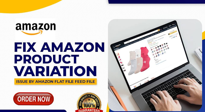 Gig Preview - Fix amazon product parent child variation listing issue by amazon flat feed file