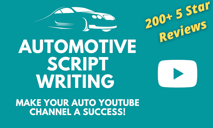 Gig Preview - Be your automotive youtube video script writer