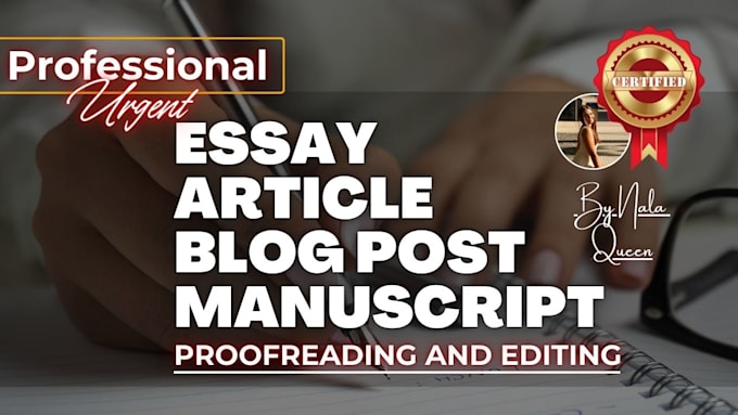 Gig Preview - Proofread and edit your documents, essays, novels, etc