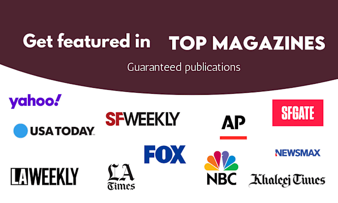 Gig Preview - Get featured your brand in top magazines premium media