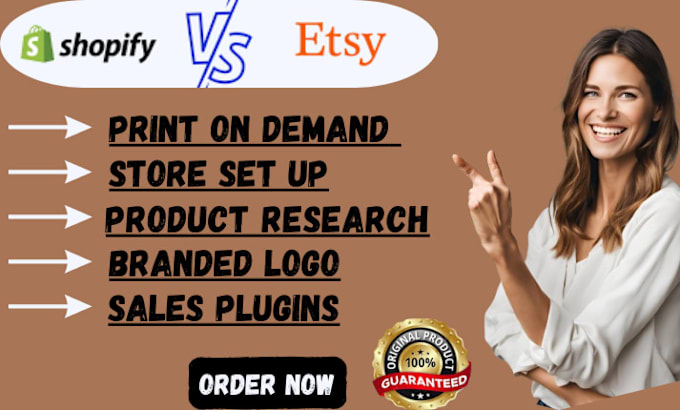 Bestseller - create shopify print on demand store, etsy print on demand, website SEO