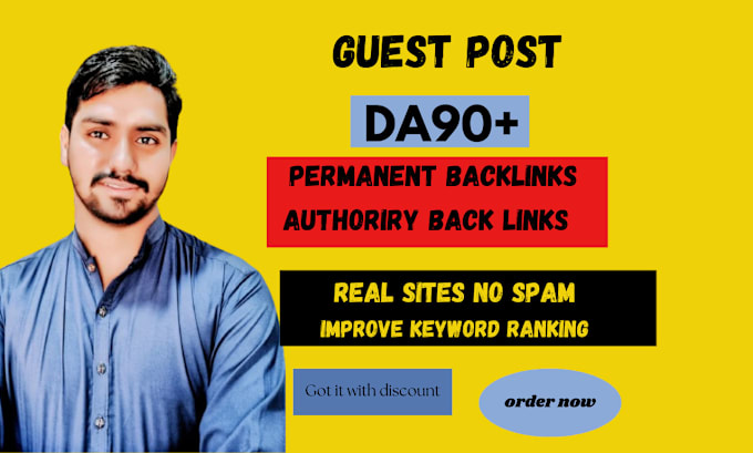 Gig Preview - Do high da guest posts with dofollow SEO backlinks