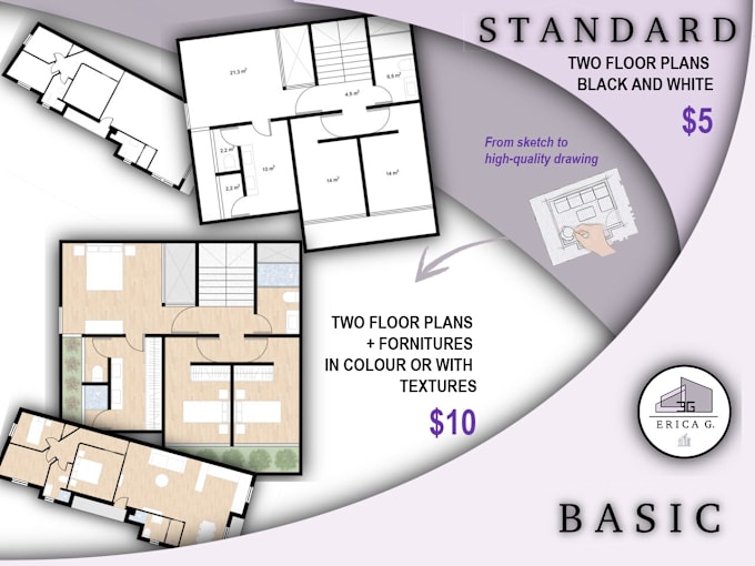 Bestseller - create two professional 2d floor plans