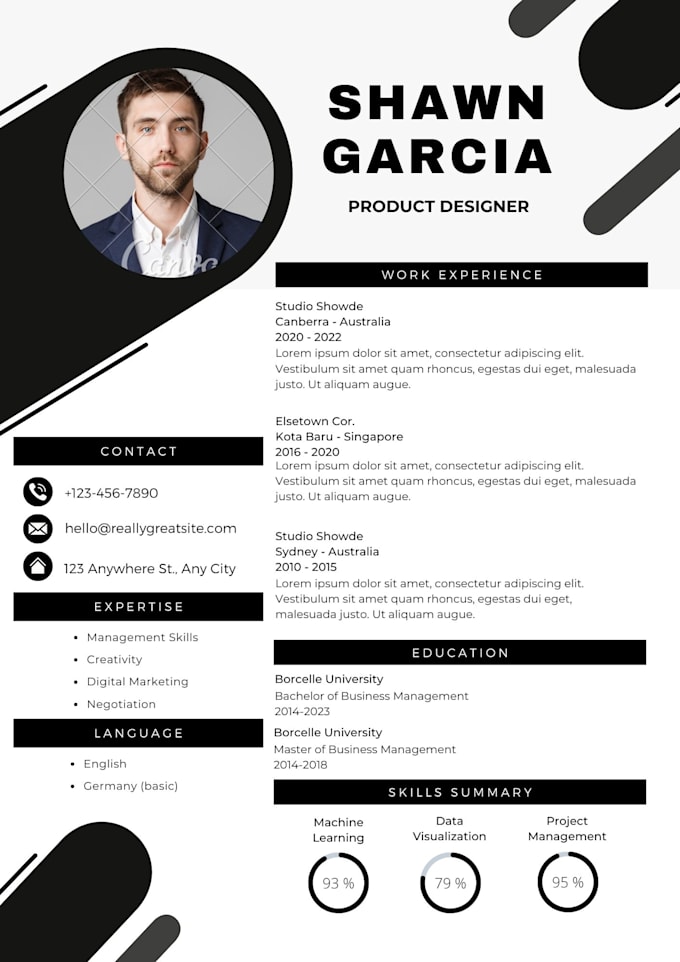 Bestseller - design professional resume, cv and cover letter template