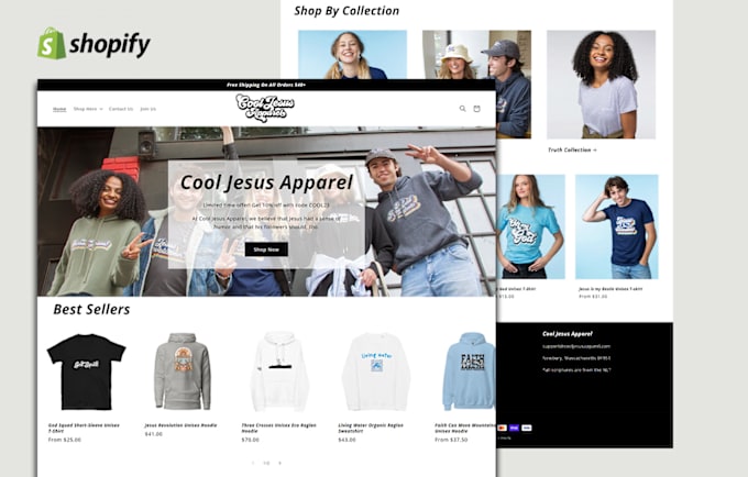 Gig Preview - Do high converting clothing website baby clothing apparel shopify store redesign