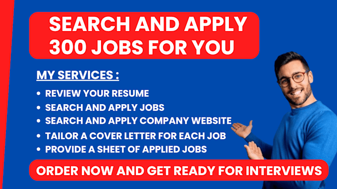 Gig Preview - Search and apply for 300 jobs for you, apply to job