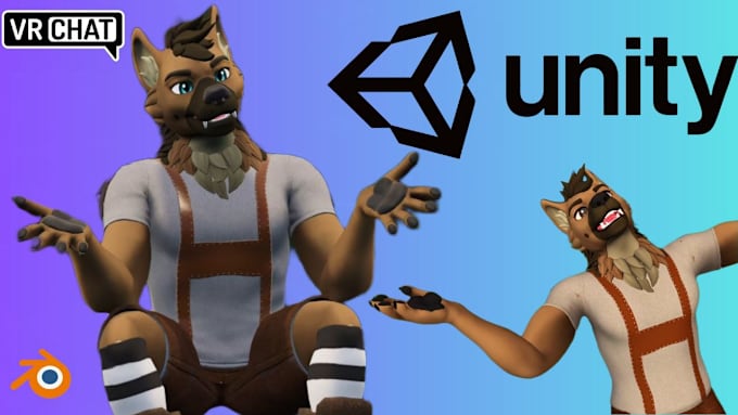 Gig Preview - Model 3d vrchat avatar, furry avatar, vrc avatar, vrc character, vr avatar, vrc