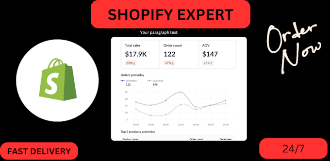 Gig Preview - Create a high converting shopify website dropshipping store